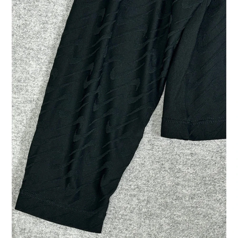 Nike Icon Clash Mock Neck Long-Sleeve Top Plus 2X Embossed All Over Swoosh